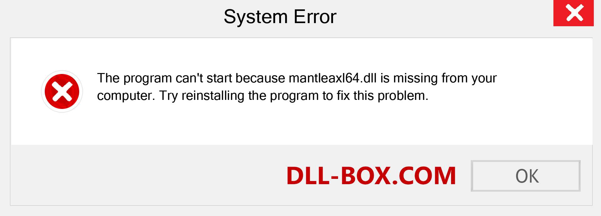  mantleaxl64.dll file is missing?. Download for Windows 7, 8, 10 - Fix  mantleaxl64 dll Missing Error on Windows, photos, images